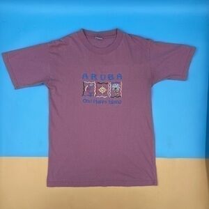 Vintage Embroidered Aruba Graphic Tee